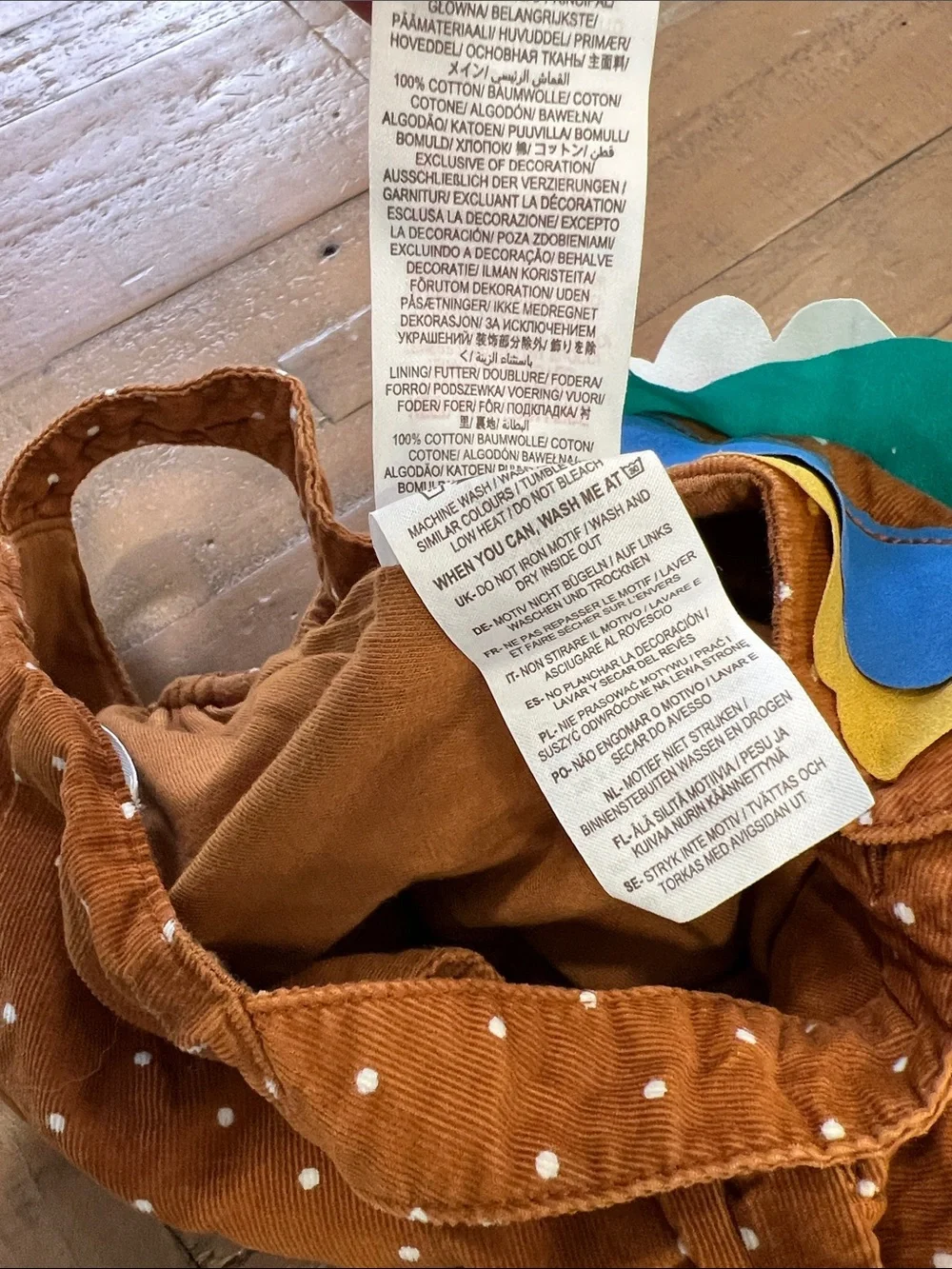 Mini Boden rainbow Hedgehog polka dot corduroy overalls 12-18 months